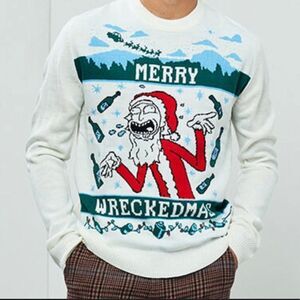 NWT Pacsun Merry Wreckedmas Rick and Morty Sweater